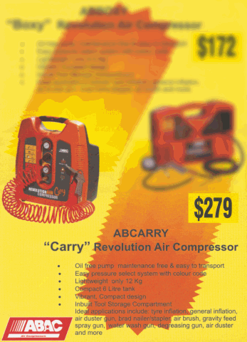 'CARRY' REVOLUTION AIR COMPRESSOR