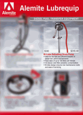 BI-LOBE REFUELLING DRUM PUMP