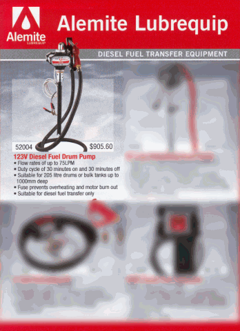 123V DIESEL FUEL DRUM PUMP