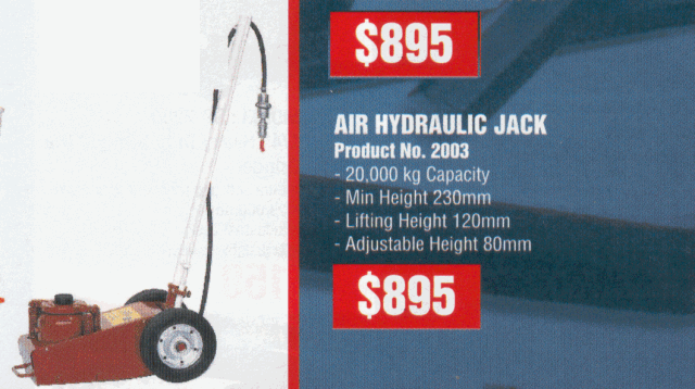 20000KGS AIR HYDRAULIC JACK